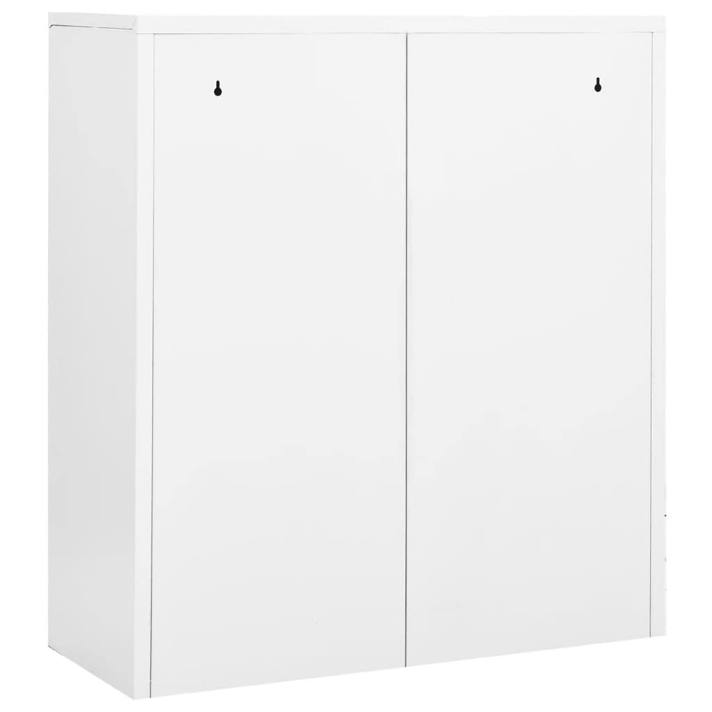 Space Saving White Steel Locked Base Cabinet Organizer - 35.4