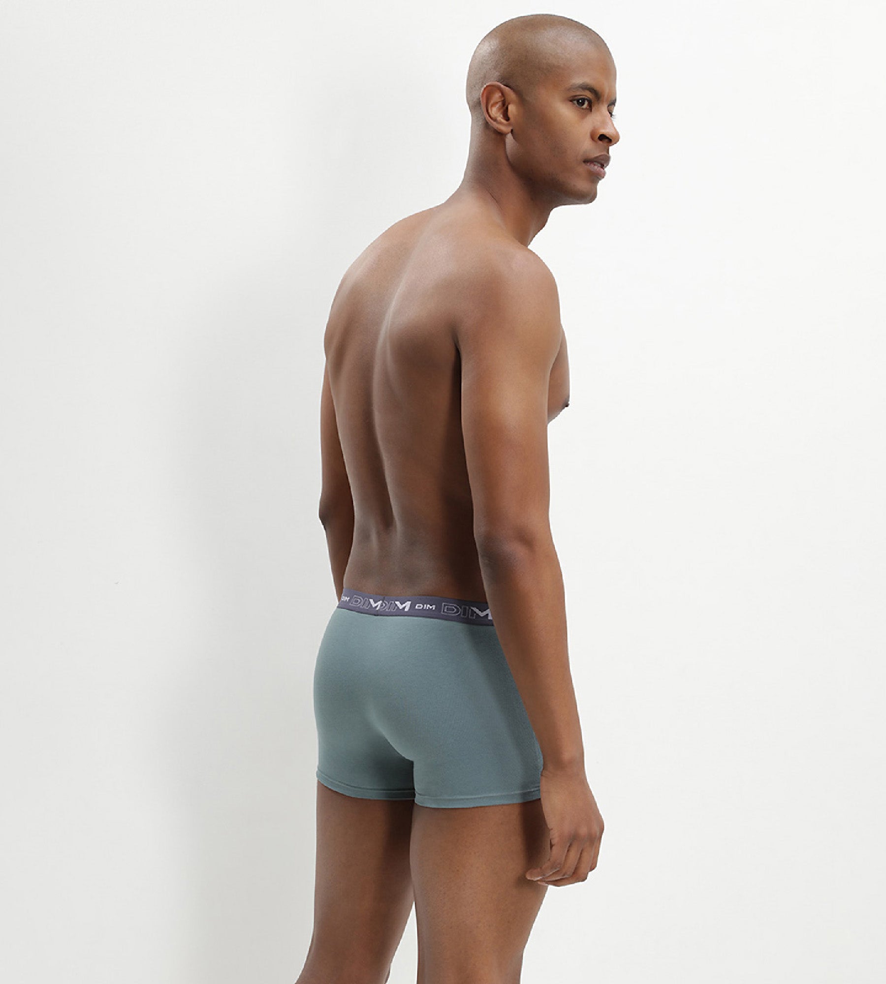 3 Pack Men's Stretch Cotton Boxer Briefs - Denim Blue, Storm Blue & Palm Green - Soft & Comfortable Underwear for Daily Wear, Workout & Travel