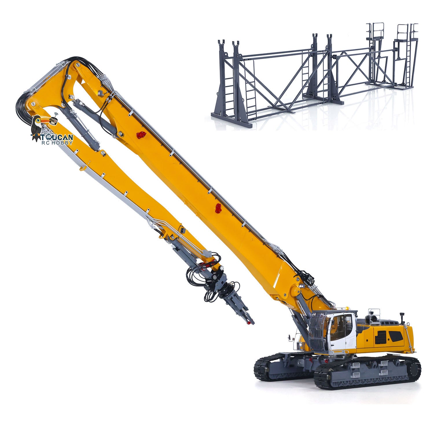 1/14 Scale LESU Aoue LR960 RC Hydraulic Excavator - 13CH Valve, PNP Pump, Demolition Arm - Heavy Duty Remote Control Construction Toy for Adults & Kids - Perfect for Construction Simulation, STEM Learning & Collector's Display