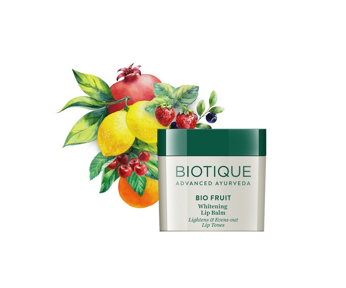 Biotique Bio Fruit Whitening Lip Balm 12g & Face Pack 75g - Natural Lip Care & Skin Brightening for Glowing Complexion | Perfect for Daily Beauty Routine & Special Occasions