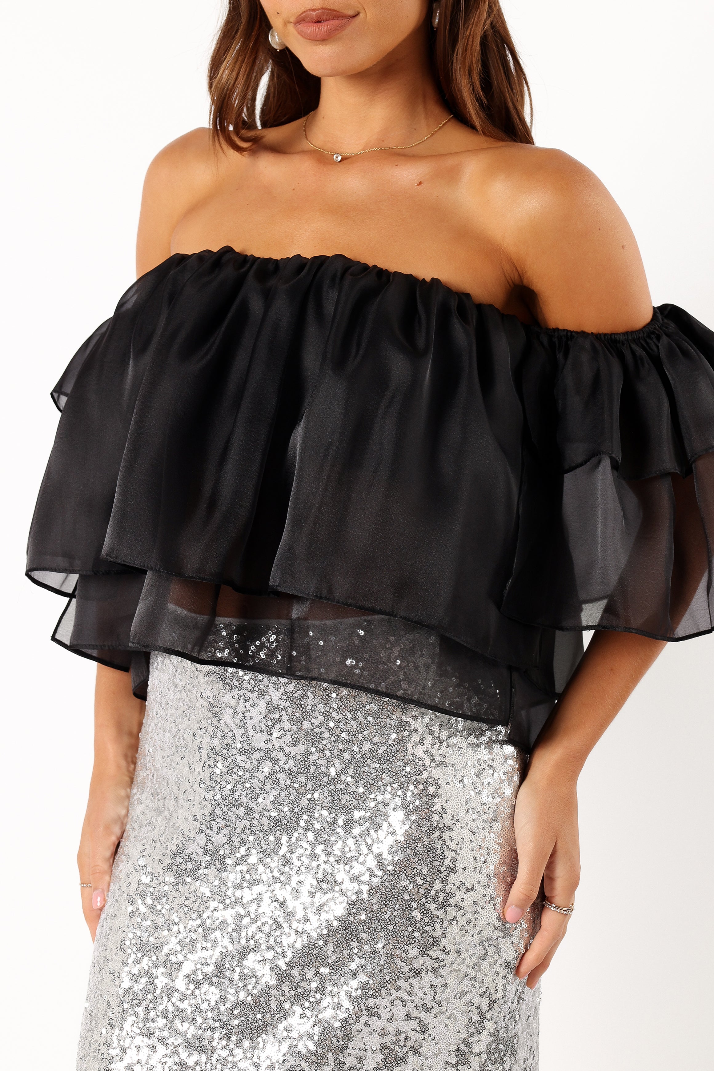 Deedi Women's Off Shoulder Tops - Sexy Sleeveless Blouse for Summer, Casual & Party Wear - Black