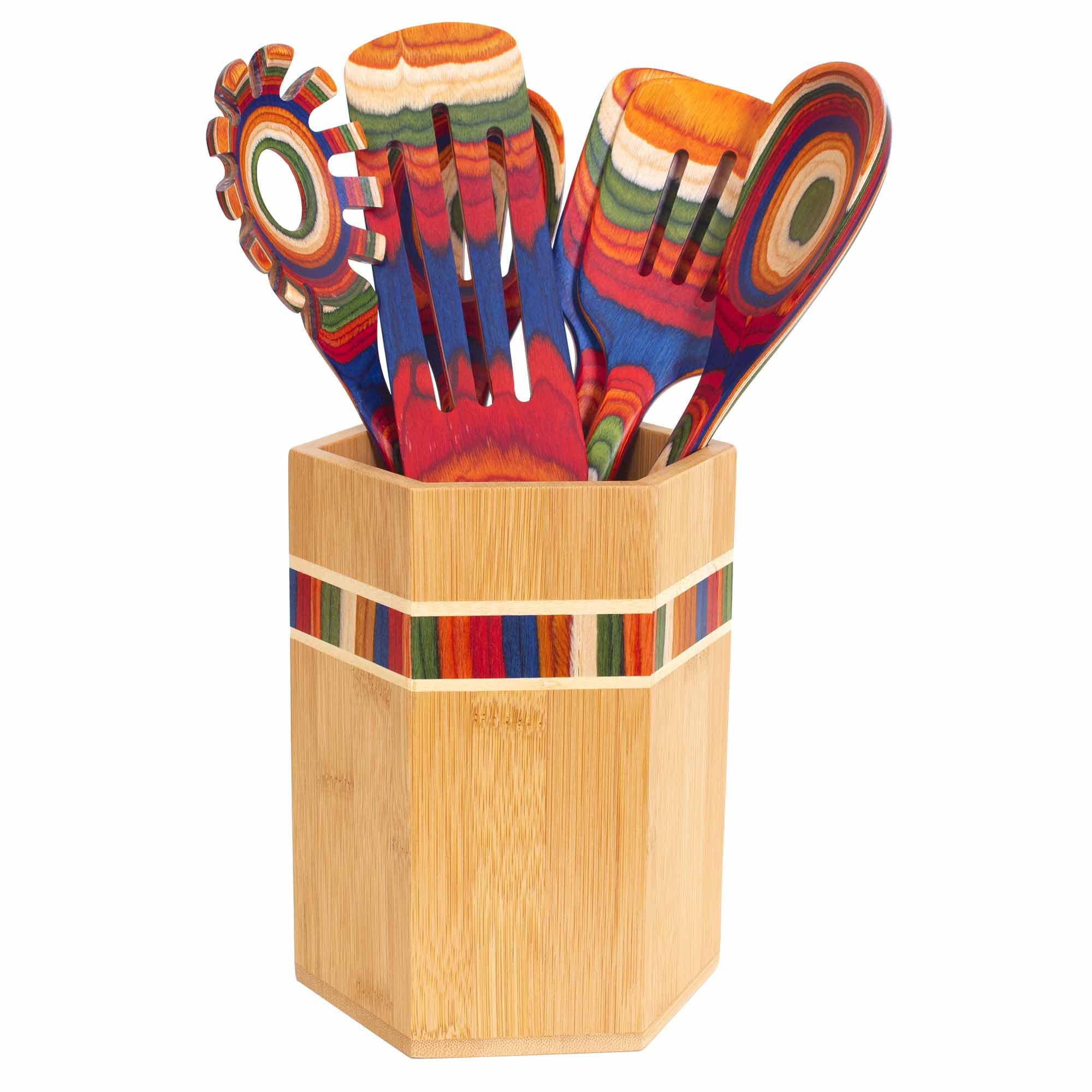 Baltique® Marrakesh Collection Kitchen Utensil Holder - Stylish Countertop Organizer for Spoons, Forks & Cooking Tools - Perfect for Modern Kitchens & Dining Areas
