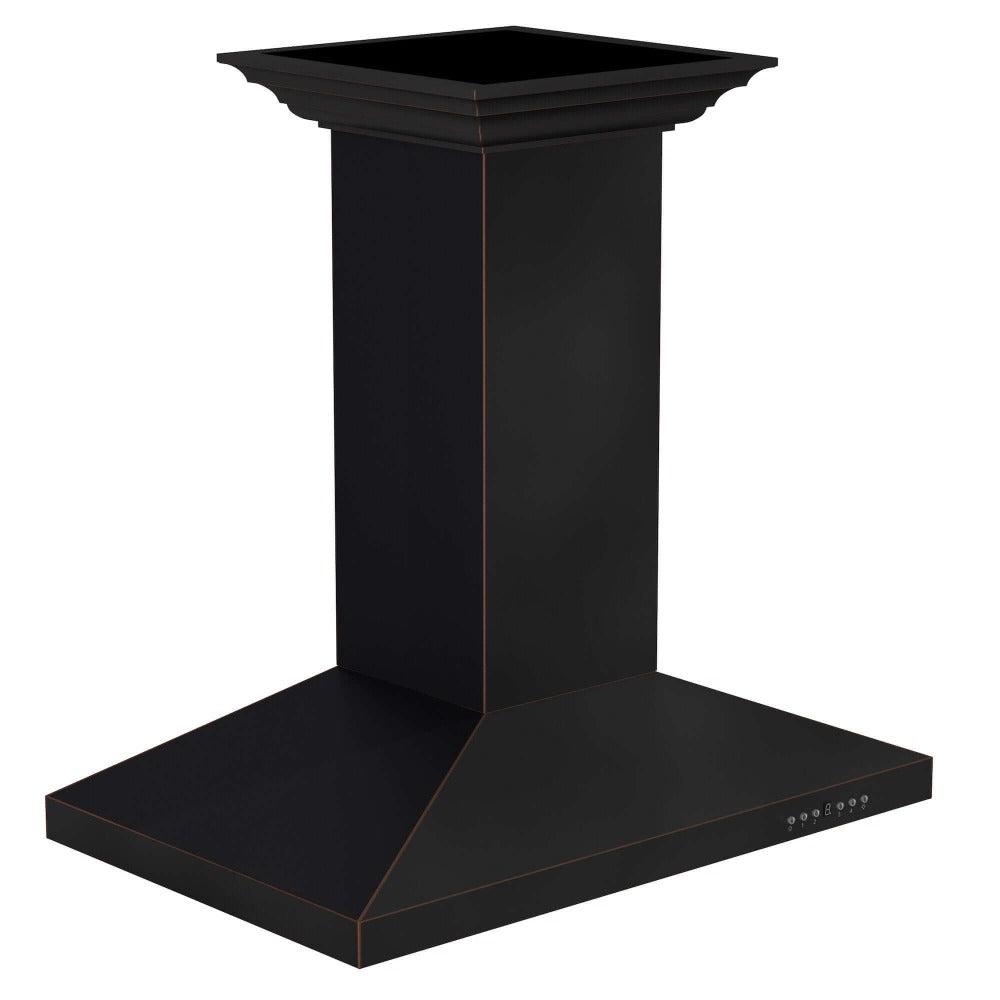 ZLINE 36 Inch Oil Rubbed Bronze Designer Series Range Hood - Island Mount Kitchen Ventilation for Modern Homes | Perfect for Open Concept Kitchens & Gourmet Cooking Spaces