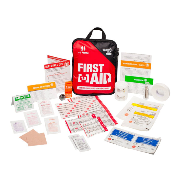 Adventure First Aid Kit 1.0 - Compact Emergency Medical Supplies for Hiking, Camping & Outdoor Activities - Essential Safety Gear for Travel & Survival