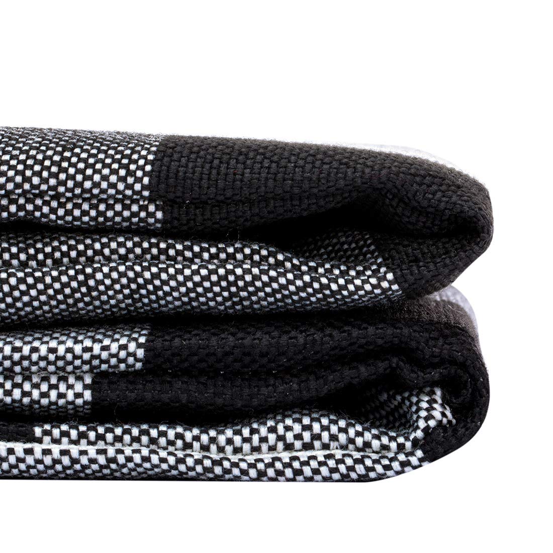 2 Pack Farmhouse Christmas Pillow Covers 20x20 Inch - Black & White Buffalo Check Plaid Fall Throw Pillow Covers - Linen Cushion Covers for Sofa, Couch, Outdoor & Camping - Cozy Holiday Home Decor & Seasonal Living Room Accents