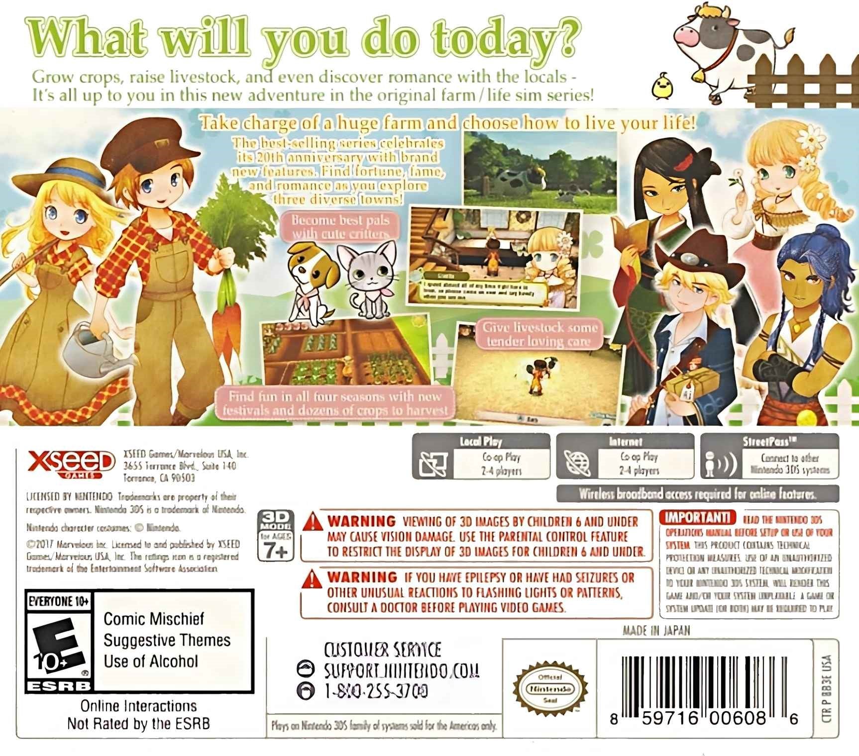 Story of Seasons: Trio of Towns - Farming Simulation Game for Nintendo 3DS | Build Your Dream Farm & Connect with Three Unique Towns | Perfect for Relaxing Gameplay & Virtual Farming Enthusiasts