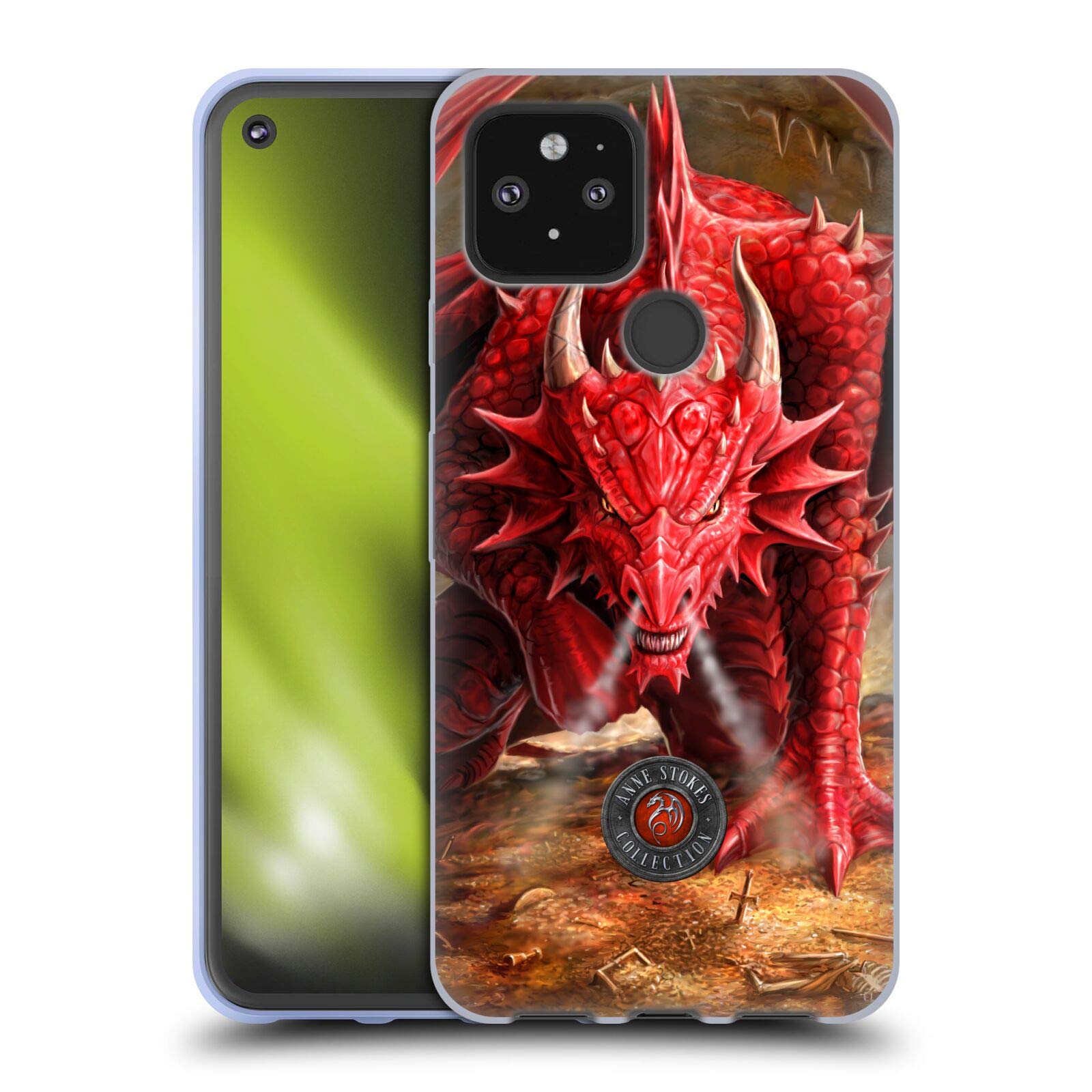 Anne Stokes Lair Dragons Pixel 5 Case - Licensed Soft Gel Cover for Google Pixel 5G - Perfect for Gaming & Fantasy Fans