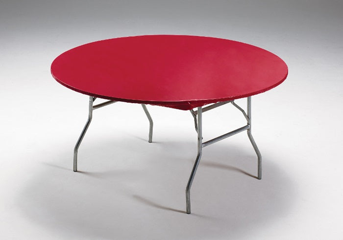 12-Piece Bulk Red Non-Slip Round Table Covers - Perfect for Parties, Weddings, and Events - Durable Plastic Tablecloths for Indoor/Outdoor Use