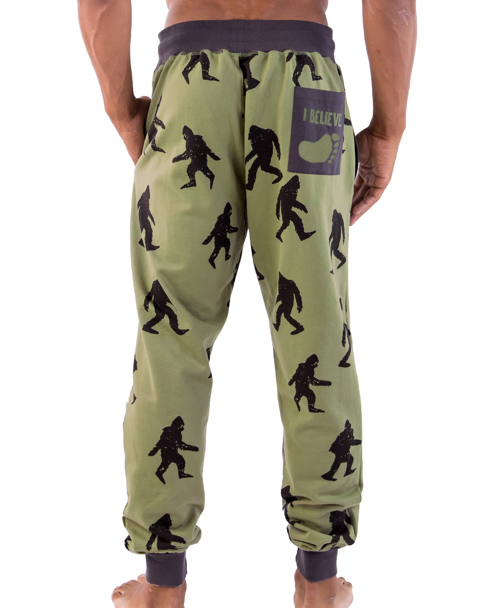 Lazy One Men's Jogger Sweatpants - Soft, Warm Fleece Lounge Pants with Pockets for Home, Gym & Outdoor Activities