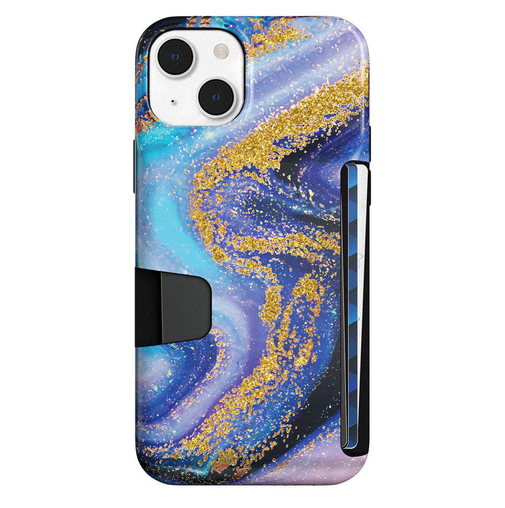 Sparkly Glitter iPhone Wallet Case for Galaxy Series - Perfect for Everyday Use, Travel & Shopping