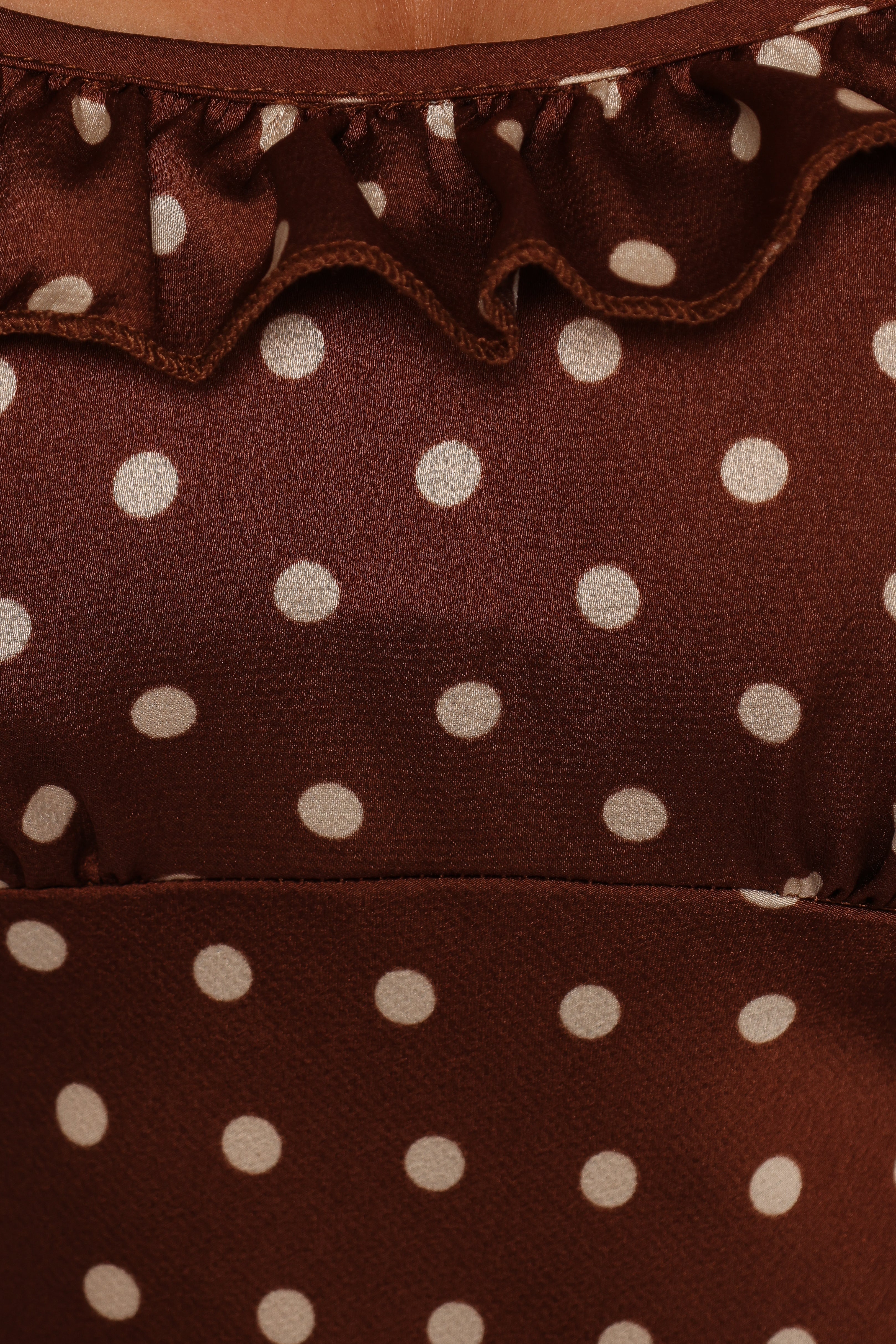 Dara Midi Dress - Brown Polka Dot Floral Summer Dress for Women | Casual & Party Wear | Perfect for Beach, Vacation & Date Nights