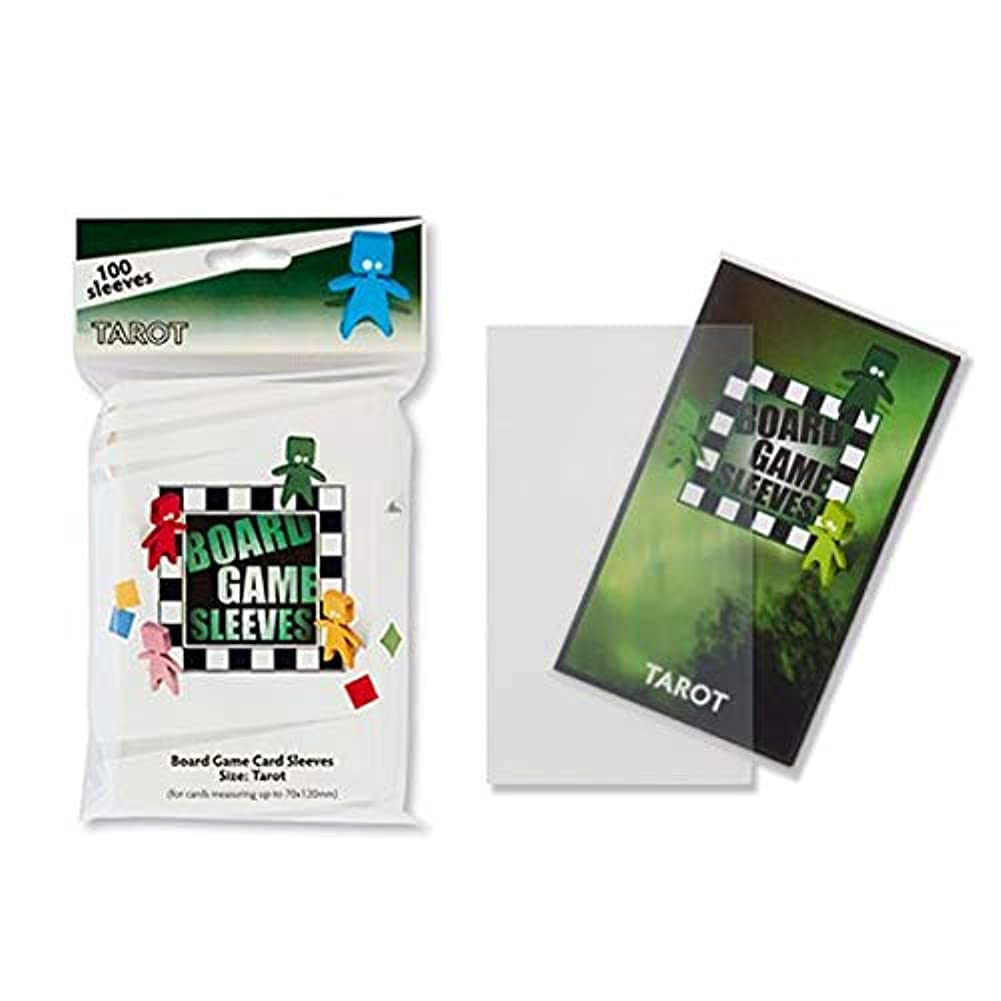 Arcane Tinmen 100 Tarot Size Card Sleeves for Board Games - Premium Quality Card Protectors - Perfect for Magic: The Gathering, Yu-Gi-Oh!, and Collectible Card Games