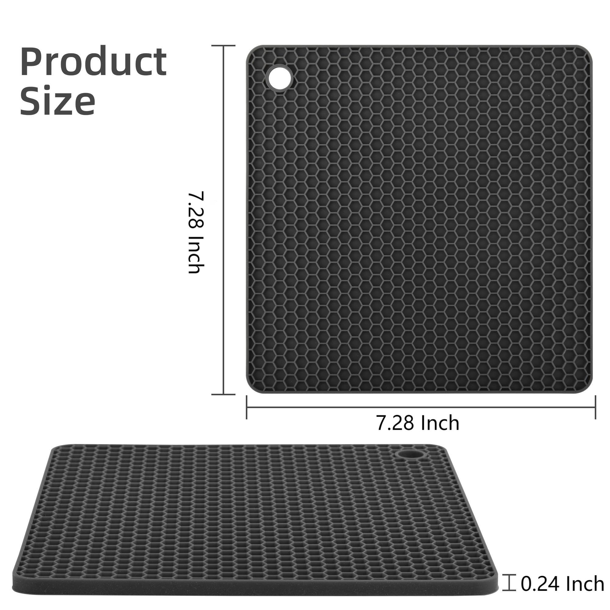 Heat Resistant Blue Silicone Pot Holders & Trivets Set of 6 - Non-Slip Hot Pads for Cooking, Baking & Serving - Dishwasher Safe Kitchen Accessories for Oven, Stove & Table Protection