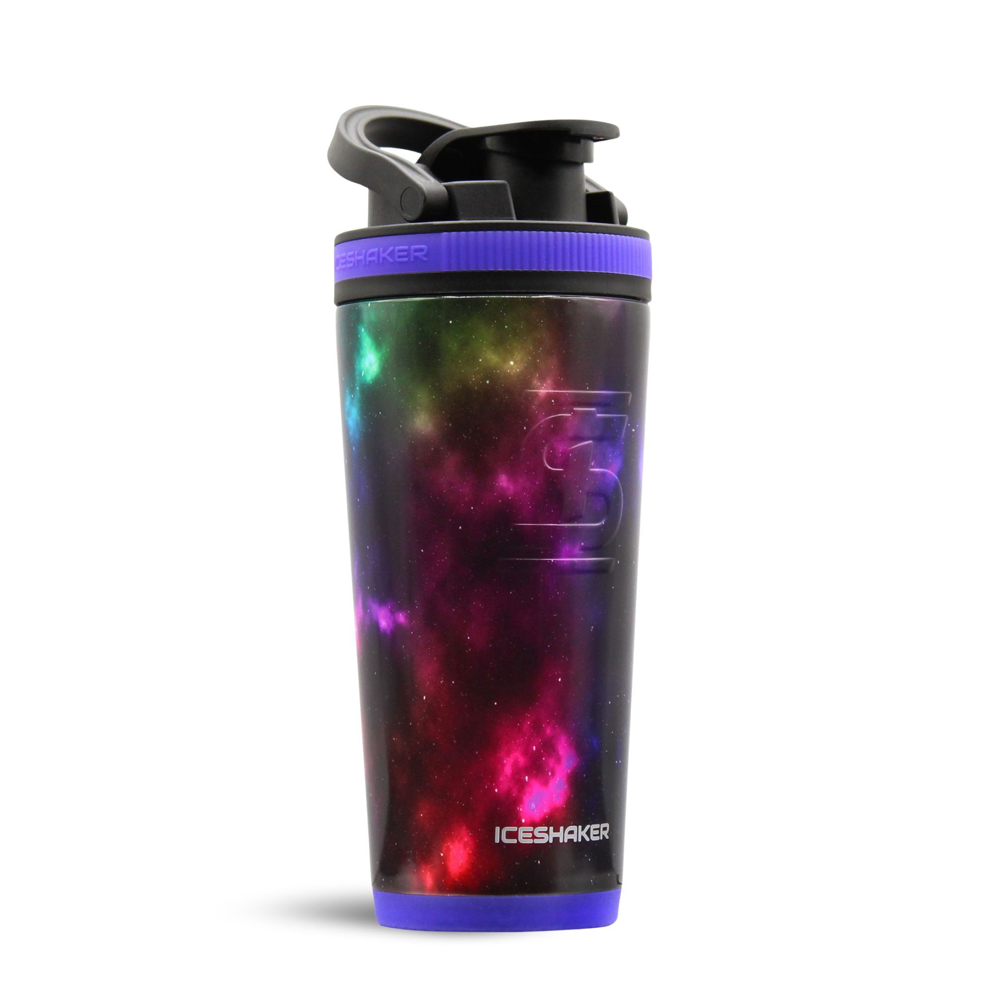 26oz Insulated Stainless Steel Ice Shaker Bottle - Galaxy Design for Protein Shakes & Workout Hydration | Gym, Fitness & Sports Water Bottle
