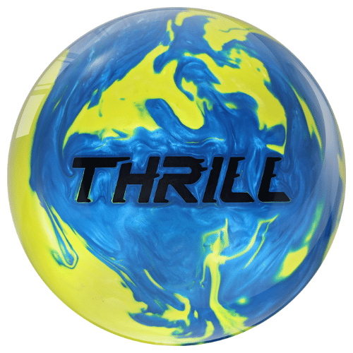Motiv Max Thrill Pearl Blue/Yellow Bowling Ball | High Performance Reactive Coverstock | Perfect for League Play & Tournaments
