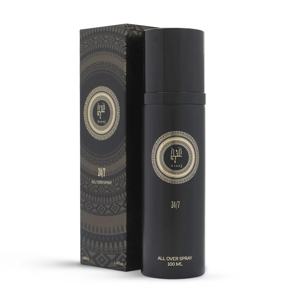24/7 All Over Spray EDP 100ml - Long Lasting Perfume for Women & Men, Day & Night Fragrance, Perfect for Work, Date Night & Special Occasions