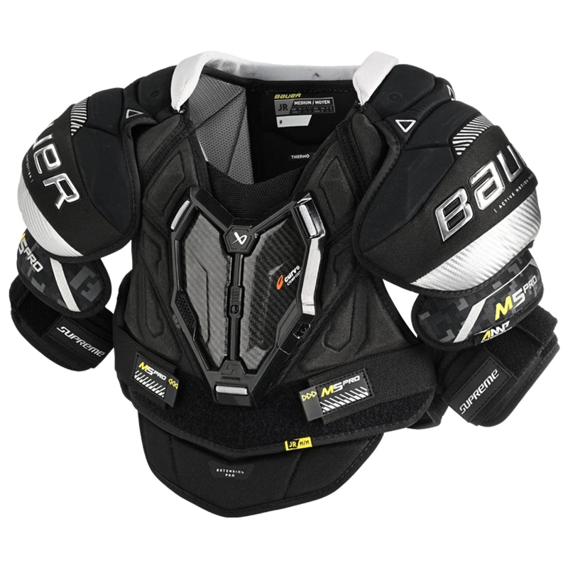 Bauer Supreme M5 Pro Hockey Shoulder Pads for Junior Players - Lightweight Protection for Ice Hockey Practice & Games