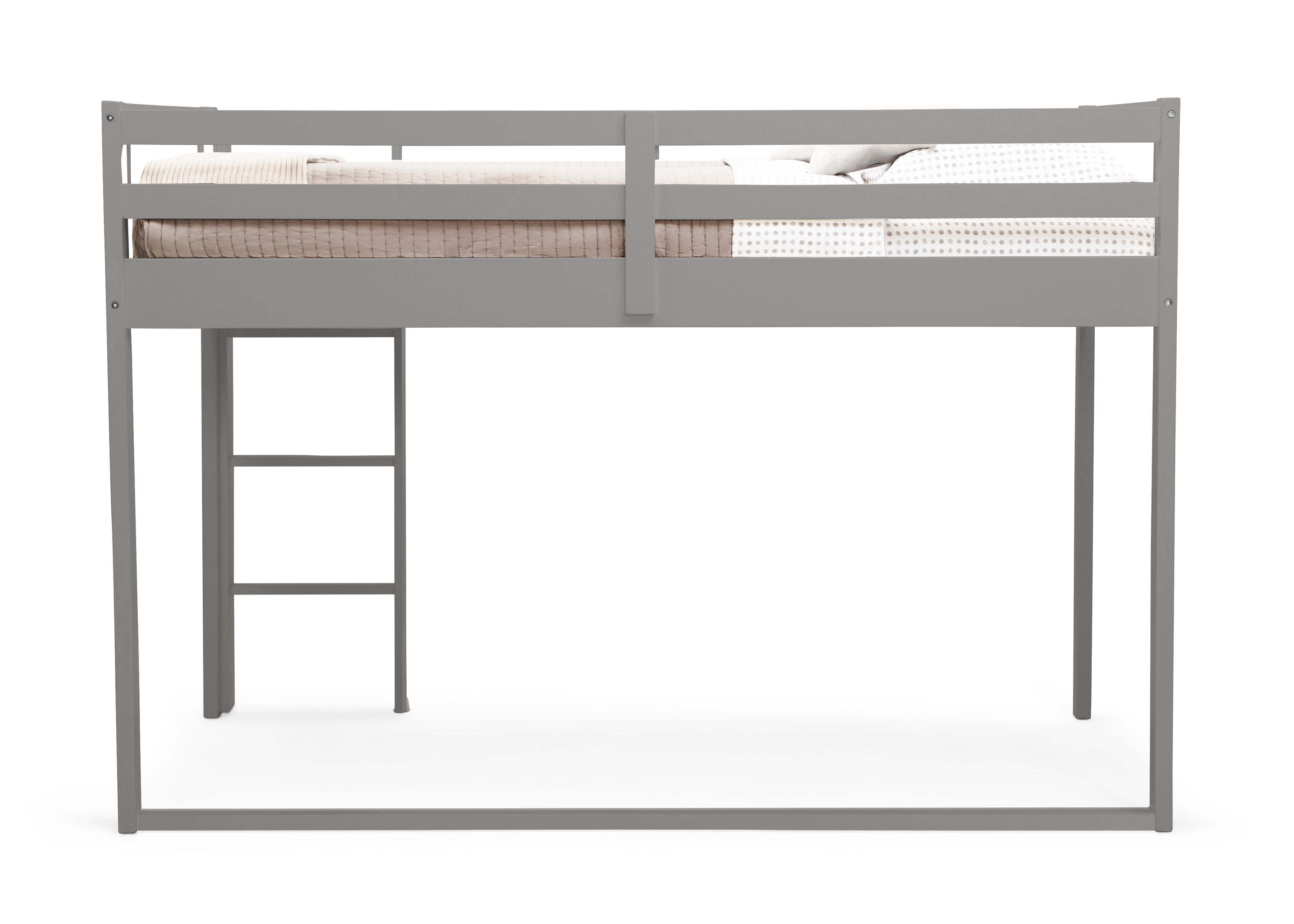 Space-Saving Twin Loft Bed with Safety Guardrail & Sturdy Ladder - Perfect for Kids' Bedrooms, Dorm Rooms & Small Apartments