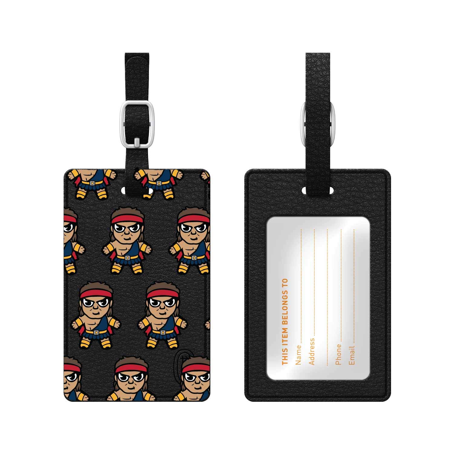 OTM Essentials Saint Mary's College Faux Leather Luggage Tag with Tokyodachi Mascot - Durable Travel ID Tag for Suitcases, Bags & Backpacks - Perfect for College Students, Alumni & Travel Enthusiasts