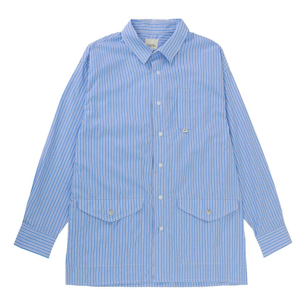 ASUSL Striped Oversized Big Boy Shirt - Blue | Casual Wear for Boys, Perfect for School, Playdates & Family Outings