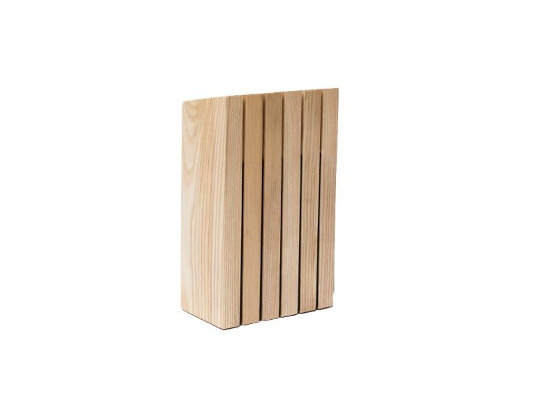 BergHOFF Ron 6-Piece Wooden Knife Block Set with Stainless Steel Knives - Perfect for Kitchen Organization & Safe Knife Storage