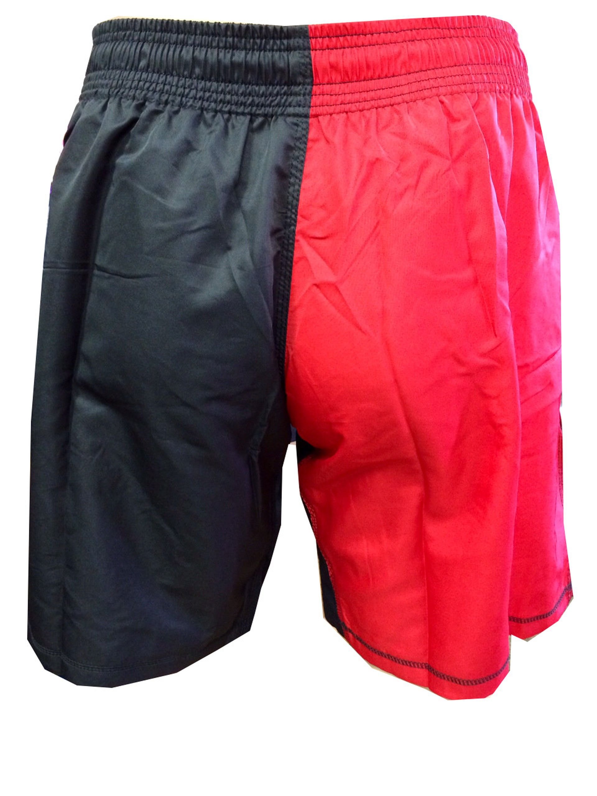 Woldorf MMA Shorts - Polyester 2-Tone Fabric with Embroidered Logo, Size XL - Grappling, Kickboxing, Muay Thai & Fighting Shorts for Training & Competition