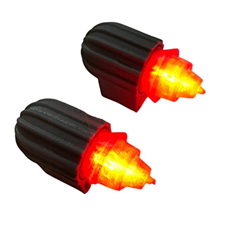 Bright Red LED Light-Up Shoe Charms for Crocs - Glow in The Dark Jibbitz Accessories for Kids & Adults - Perfect for Nighttime Safety & Fun (Black) - Ideal for Parties, Halloween & Outdoor Adventures