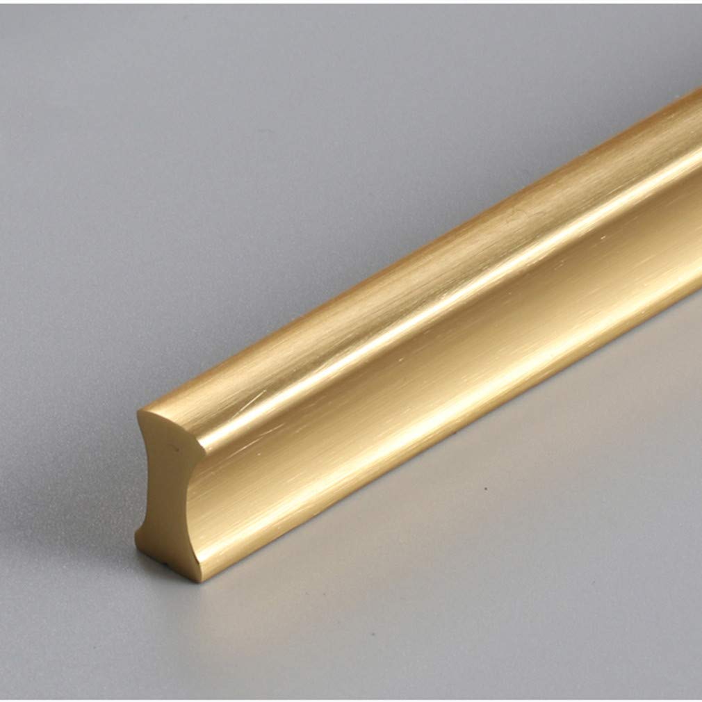 Brushed Aluminum Alloy I-Shaped Cabinet Handle - Matte Solid Furniture Pull for Wardrobe, Dresser & Cupboard (Gold, 896mm Hole Center) - Perfect for Bathroom, Closet & Home Decor Hardware