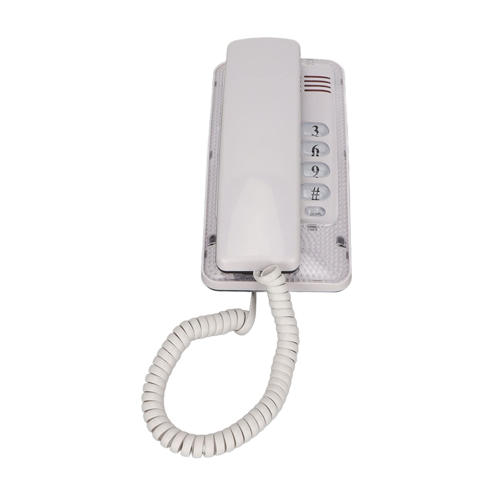 KXT438 ABS Wall Mount Corded Telephone with Hold Function & High-Speed Flash - Ideal for Home, Office, and School Use - White