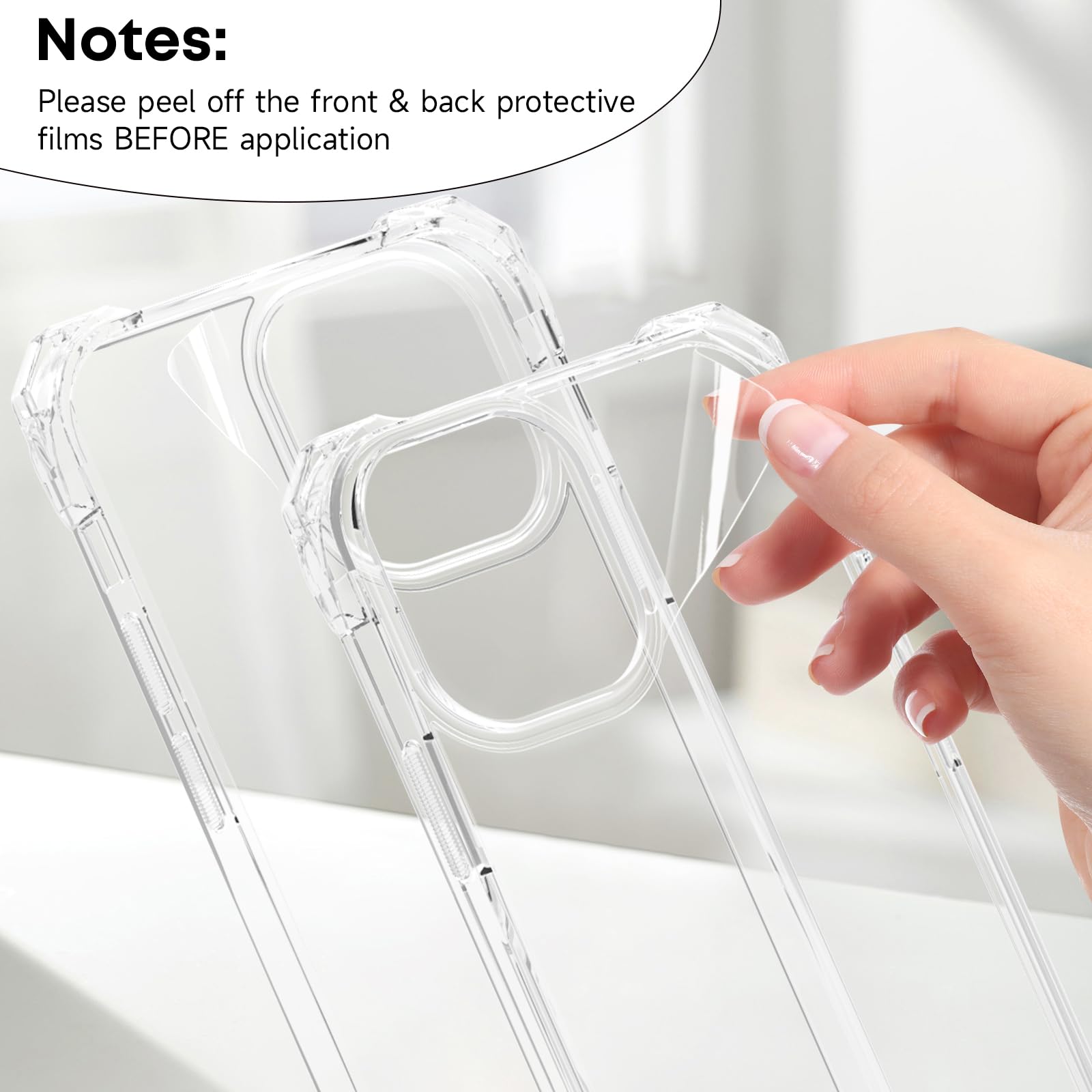 Shockproof Clear iPhone 15 Pro Case with Adjustable Crossbody Strap - Transparent PC Lanyard Phone Cover for Women, Summer Fashion Accessory (Perfect for Outdoor Activities, Travel & Daily Use)