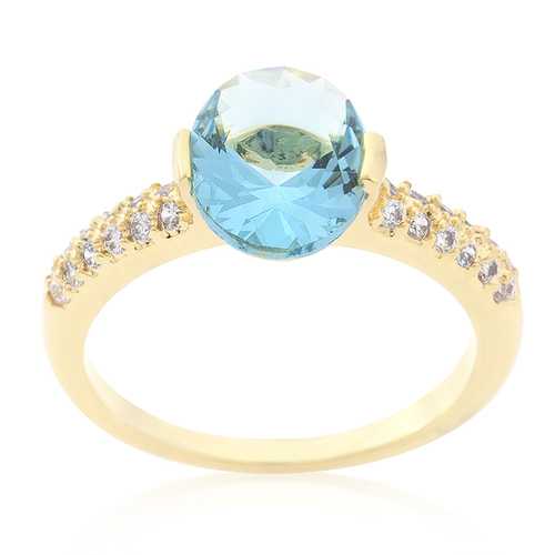 Elegant Aqua Oval Cubic Zirconia Engagement Ring - Perfect for Proposals, Weddings & Anniversaries | Hypoallergenic & Affordable Alternative to Diamonds
