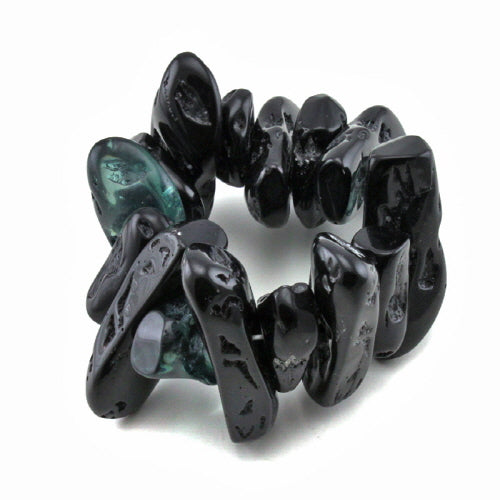 Chunky Homaica Bracelet for Women - Stylish Black Beaded Wristband - Perfect for Boho Fashion, Casual Outfits & Everyday Wear