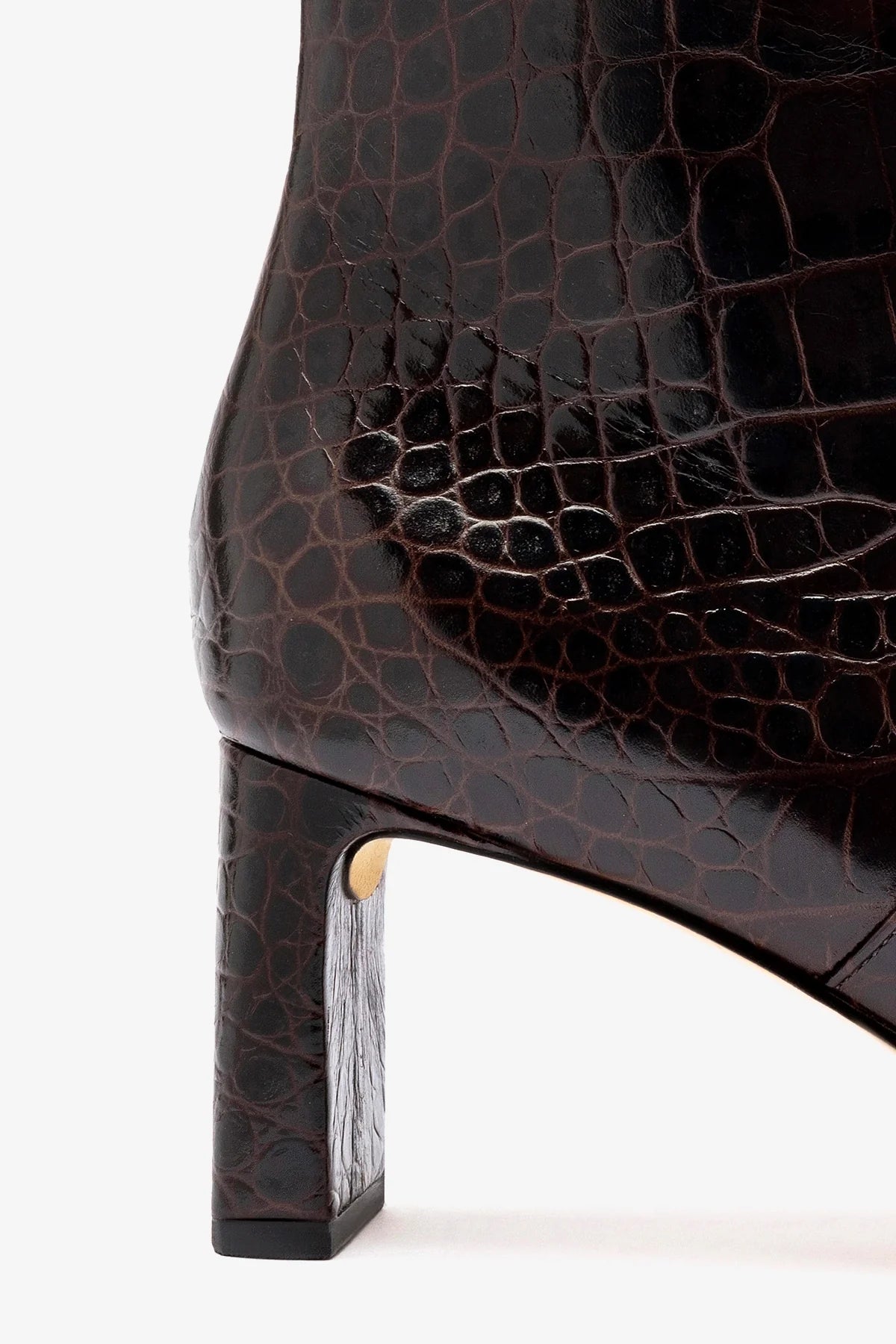 Alexis Bootie Dark Croco Embossed Leather Ankle Boots for Women - Stylish & Comfortable for Office, Party & Night Out