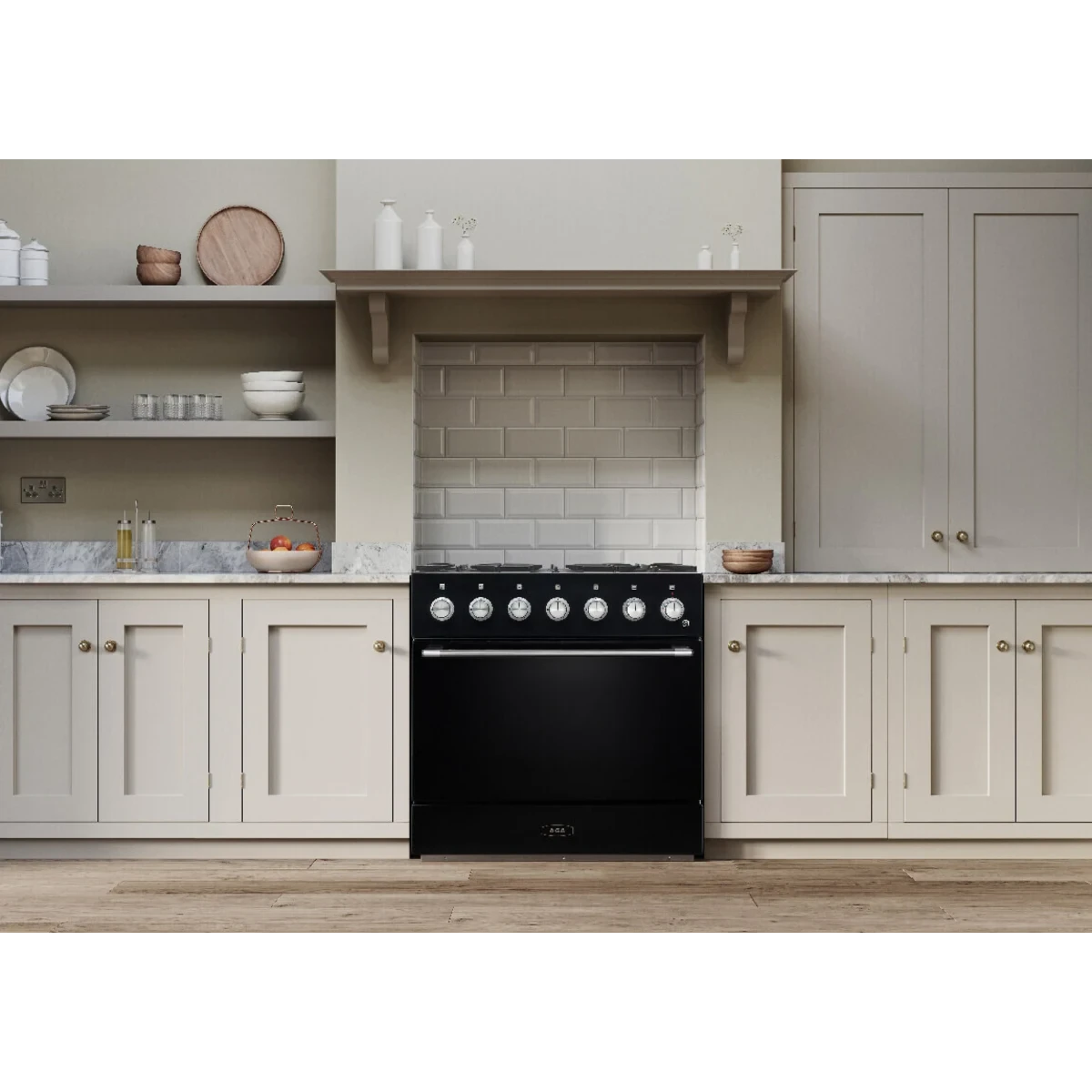 AGA AMC36DFSLT 36-Inch Mercury Dual Fuel Range in Slate - Professional Gas & Electric Oven for Home Chefs - Perfect for Baking, Roasting, and Gourmet Cooking