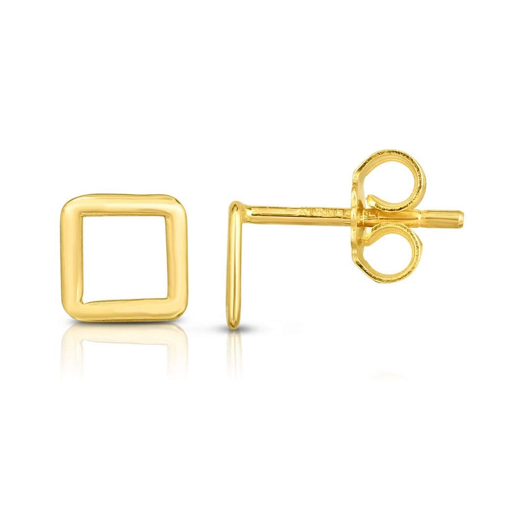 14K Gold Yellow Finish Earrings with Push Back Clasp - Elegant Jewelry Gifts for Women, Perfect for Weddings, Anniversaries & Special Occasions