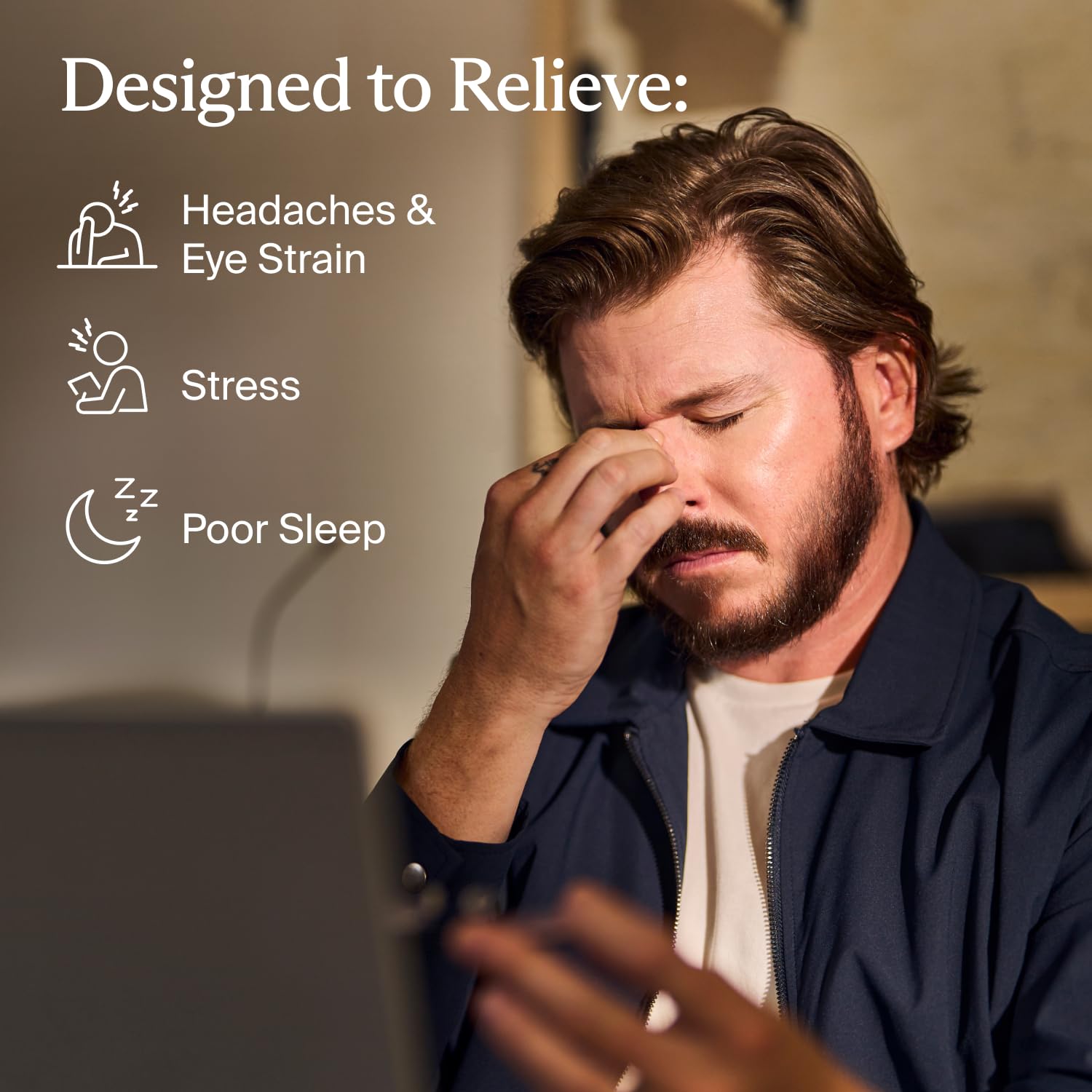 Therabody TheraGun SmartGoggles 2nd Gen - Heated Eye Massager & Blackout Sleep Mask with Temple Massage for Stress Relief, Headache Relief & Better Sleep | Perfect for Travel, Meditation & Nighttime Relaxation