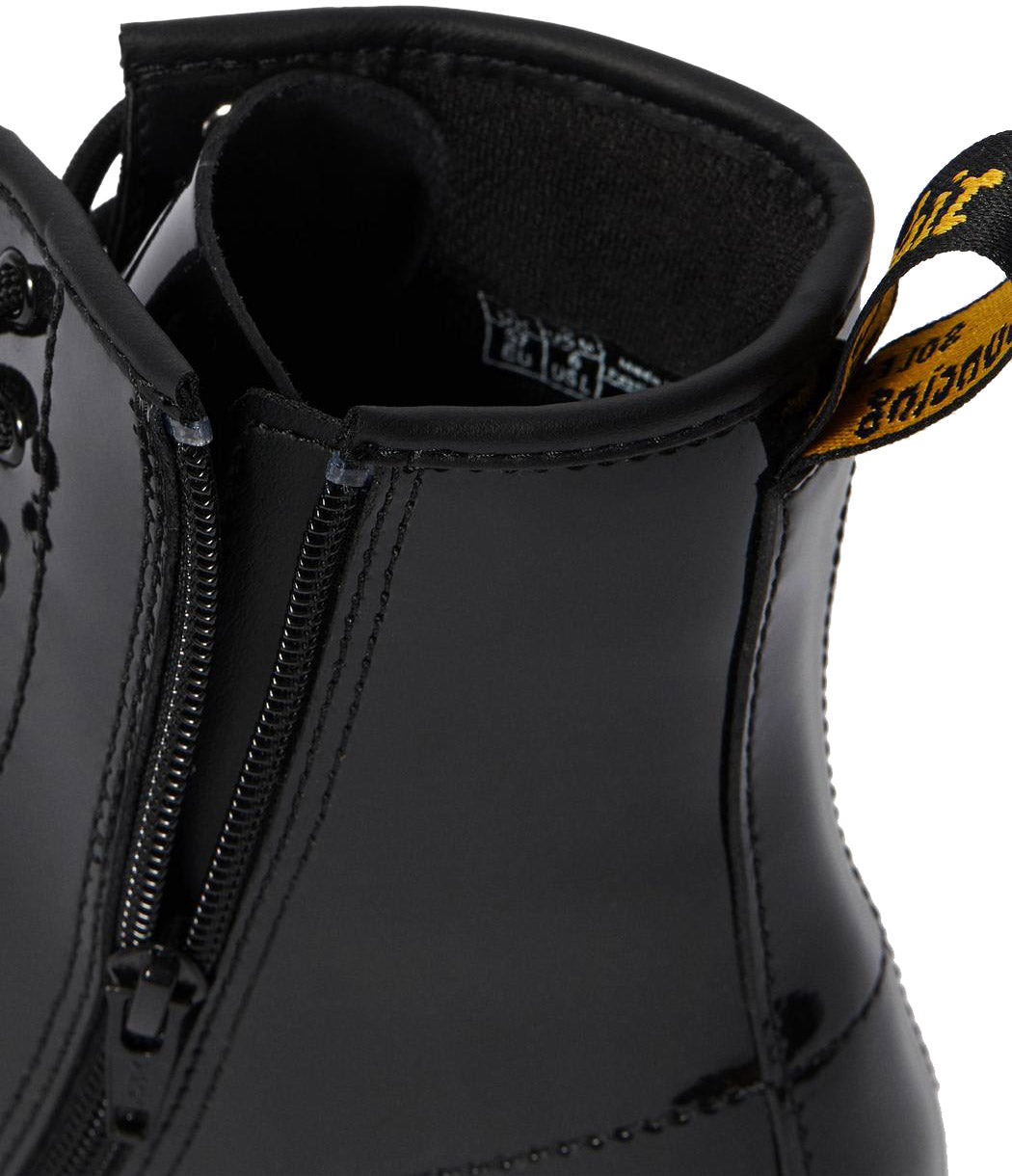 Dr. Martens 1460 Patent Leather Lace Up Boots for Big Kids - Unisex Shiny Black School Shoes for Boys & Girls - Perfect for School, Casual Wear & Outdoor Activities