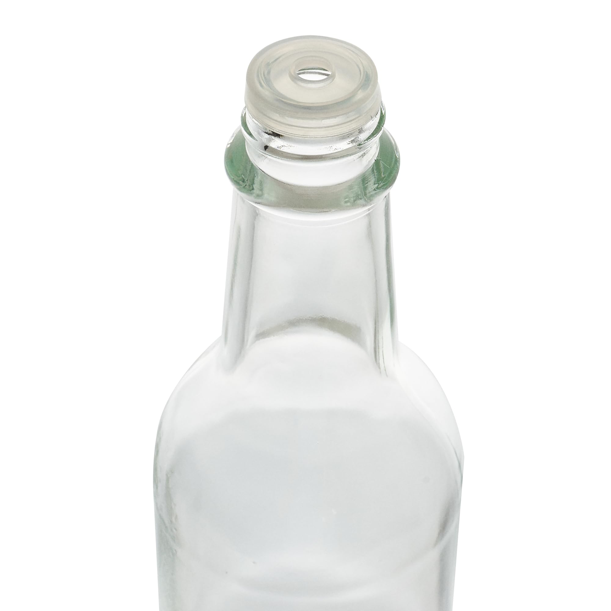 **Vetri 9 oz Clear Glass Woozy Bottles with Black Caps - 10-Pack Dishwasher Safe Empty Sauce Bottles for Hot Sauce, Salad Dressing, BBQ, Oil, Tinctures - Perfect for Restaurants, Catering & Home Kitchens**