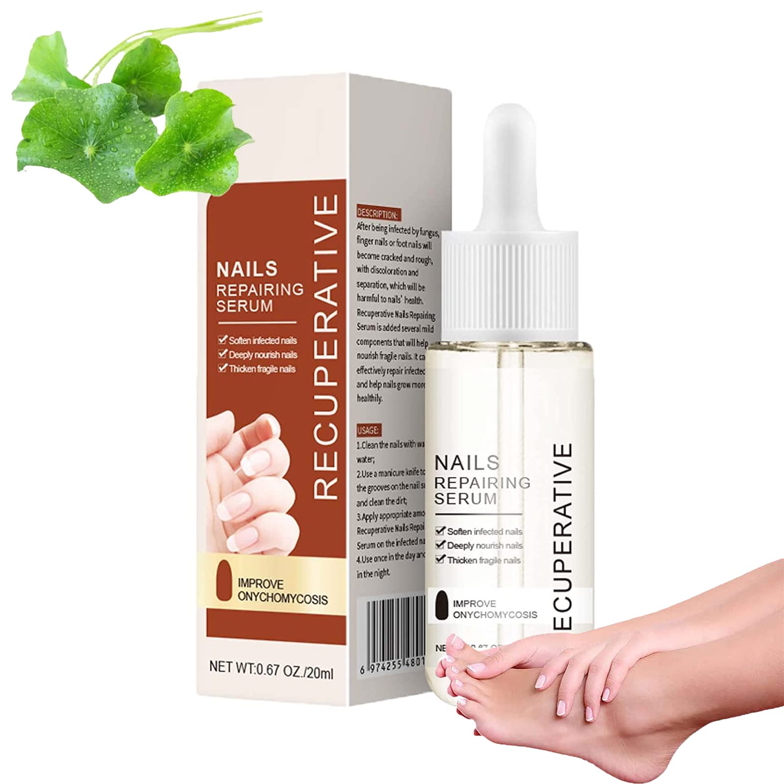 GFOUK 7-Day Nail Growth & Strengthening Serum - Fast Acting Nail Treatment Oil for Stronger, Healthier Nails - 20ml Bottle | Perfect for Brittle Nails, Nail Repair & Manicure Care