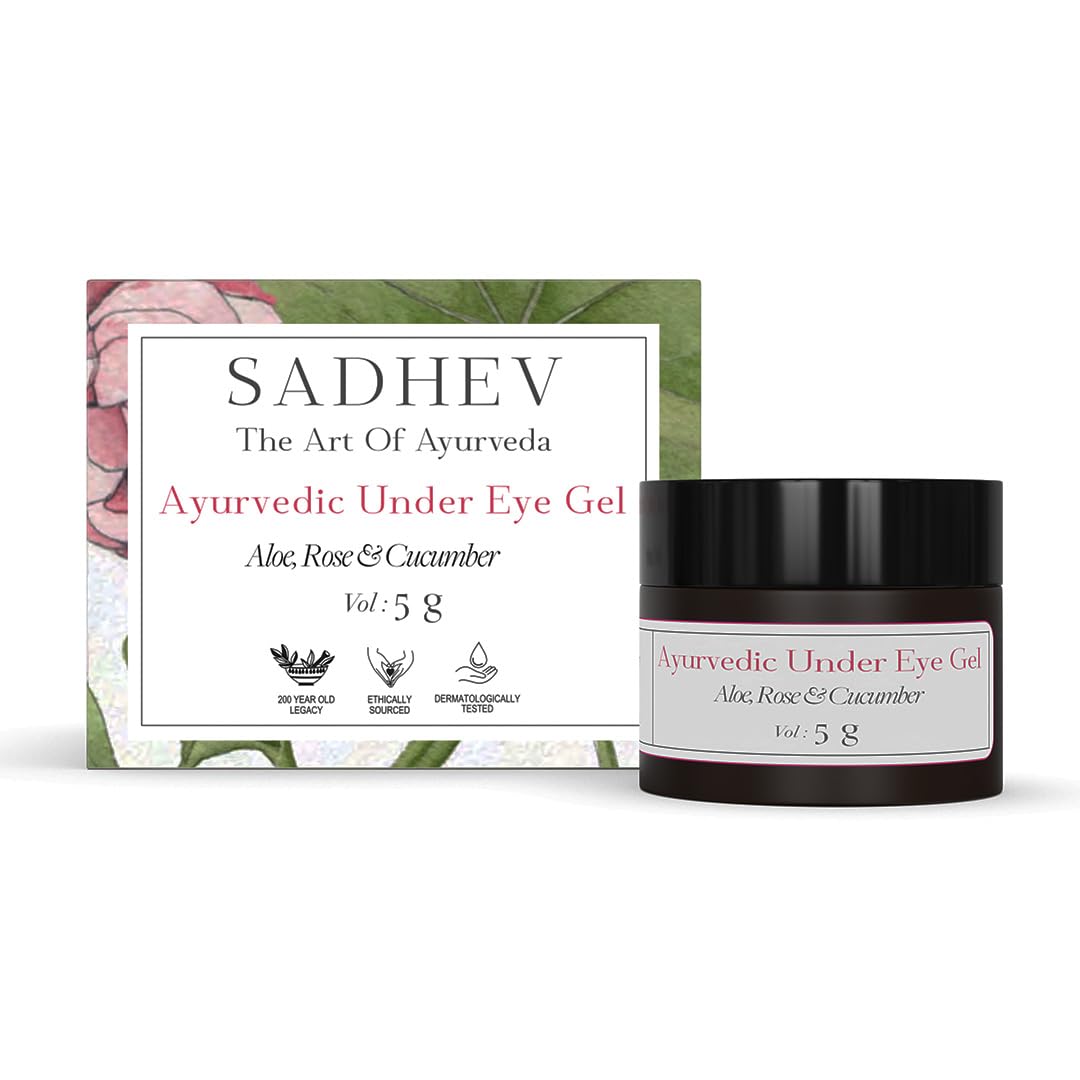 Sadhev Under Eye Gel - 5gm | Dark Circle & Puffiness Relief | Hydrating Eye Treatment for Men & Women | Perfect for Night Routine & Travel