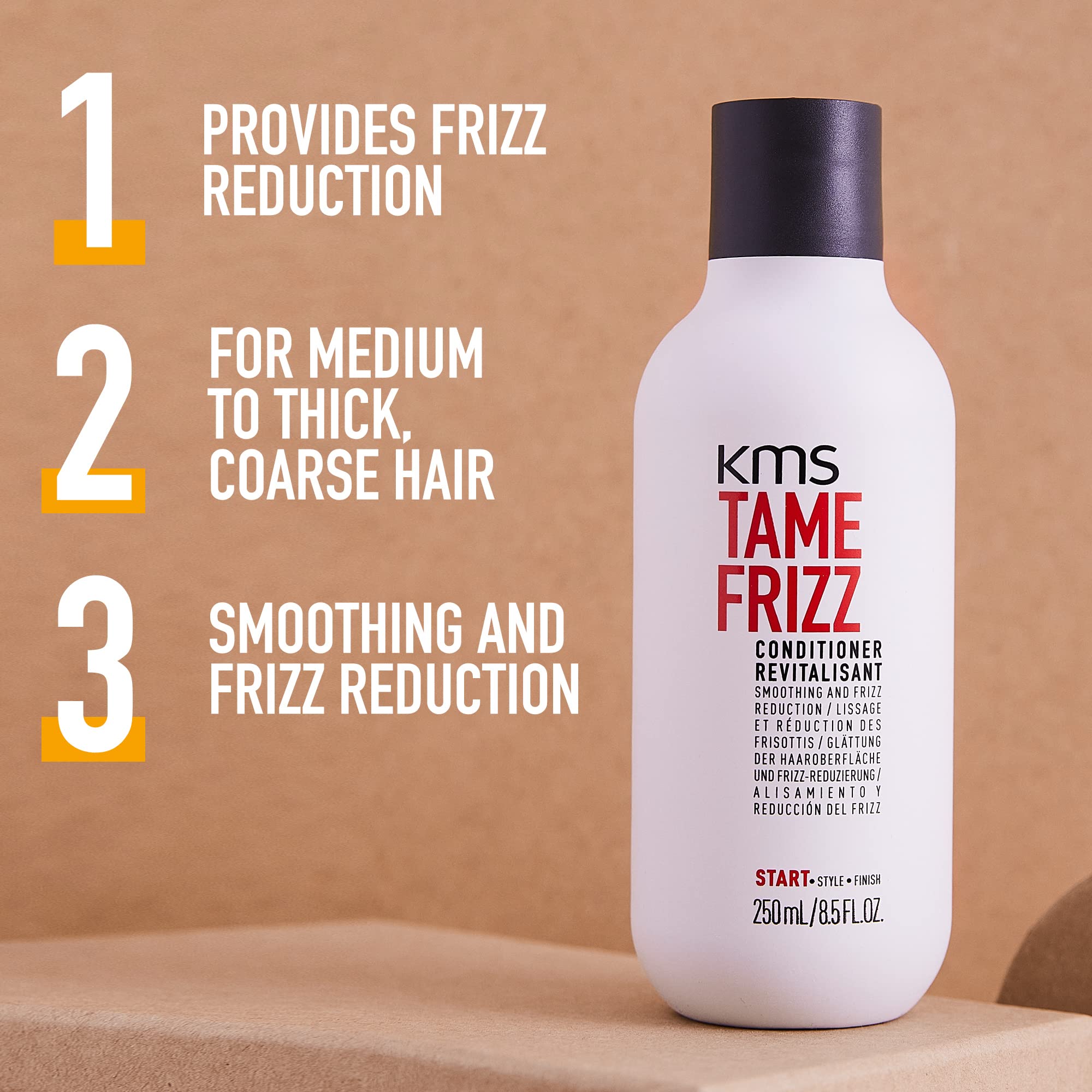 KMS TameFrizz Smoothing Shampoo for Frizzy Hair - Hydrating & Nourishing Formula for Silky, Manageable Hair - Perfect for Daily Use at Home or Salon