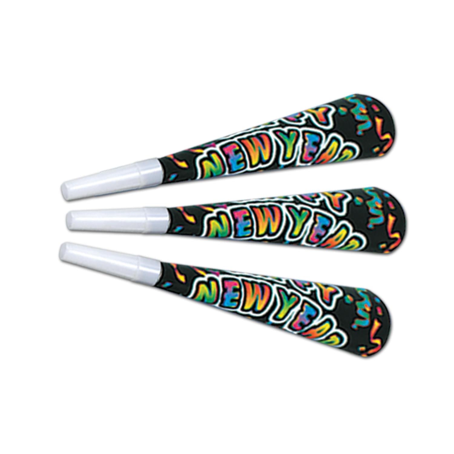 100 Pack Beistle New Year's Eve Party Blowers - Colorful Noisemakers for NYE Celebrations, Birthday Parties & Festive Events