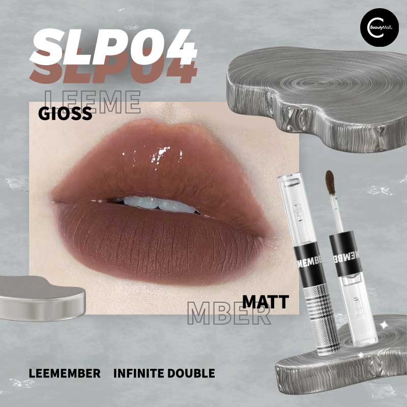 LEEMEMBER Dual Ended Lip Tint - Long Lasting Matte & Glossy Lipstick Set for Day & Night Wear - Perfect for Date Night, Office, or Special Occasions