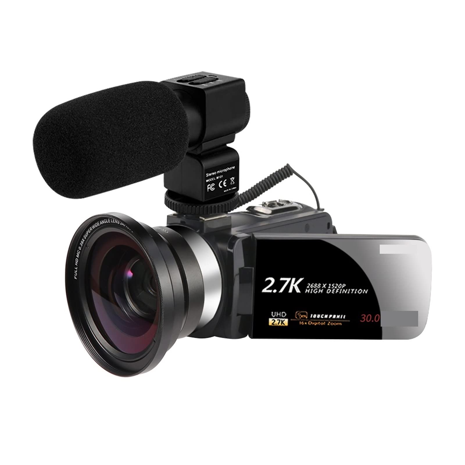 AUBEST 2.7K HD Digital Video Camera Camcorder with 3.0