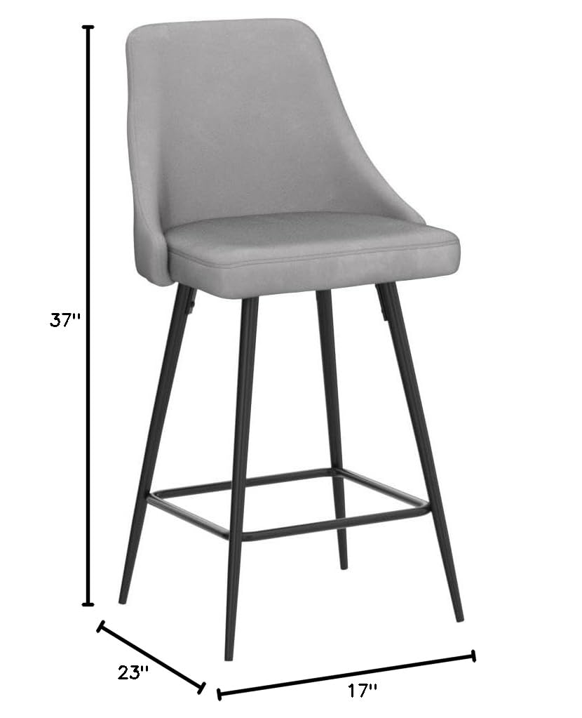 BTEXPERT Set of 4 Premium Upholstered Bar Stools - 25