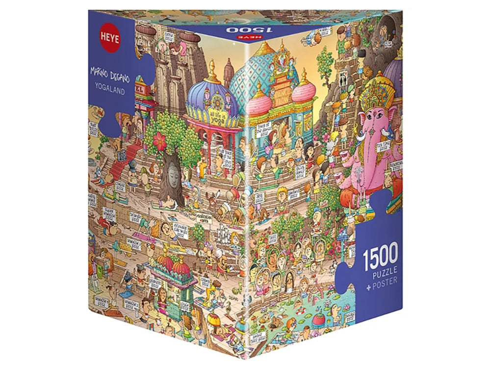 Heye 1500-Piece Yogaland Triangle Jigsaw Puzzle for Adults - Challenging & Unique Shaped Puzzle for Home Decor, Relaxation & Stress Relief