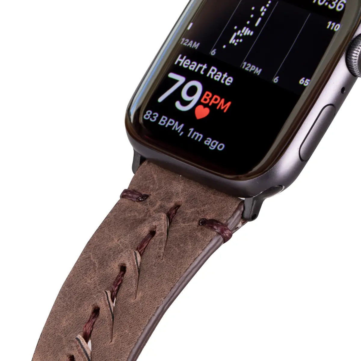 Premium Dark Brown Leather Sport Band for Apple Watch - Comfortable & Durable Strap for Workouts & Daily Use