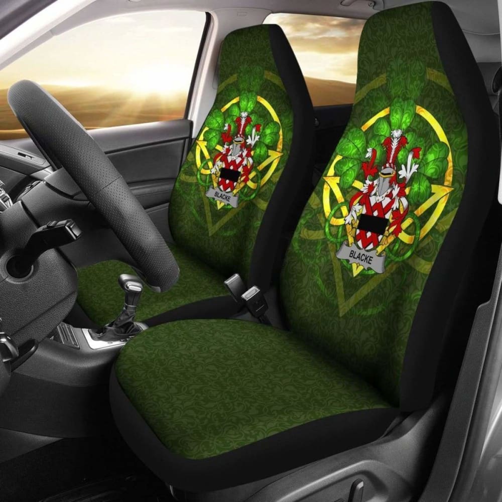 Blacke Ireland Car Seat Cover Set of 2 - Celtic Shamrock Design, Universal Fit for Cars, SUVs & Trucks - Perfect for St. Patrick's Day & Irish-Themed Decor