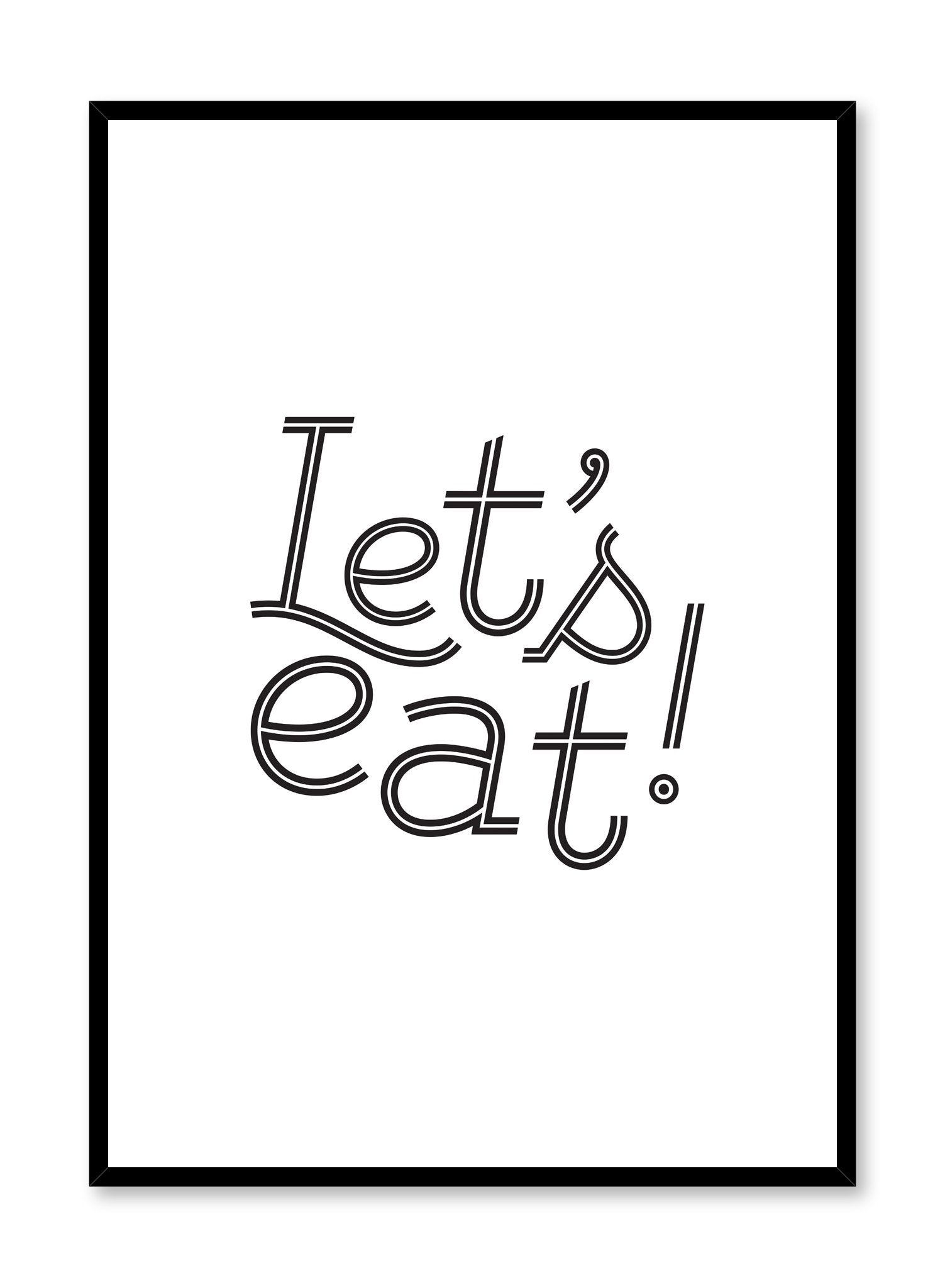 Let's Eat! Fun and Colorful Dining Poster - Perfect for Kitchens, Restaurants, and Foodie Decor