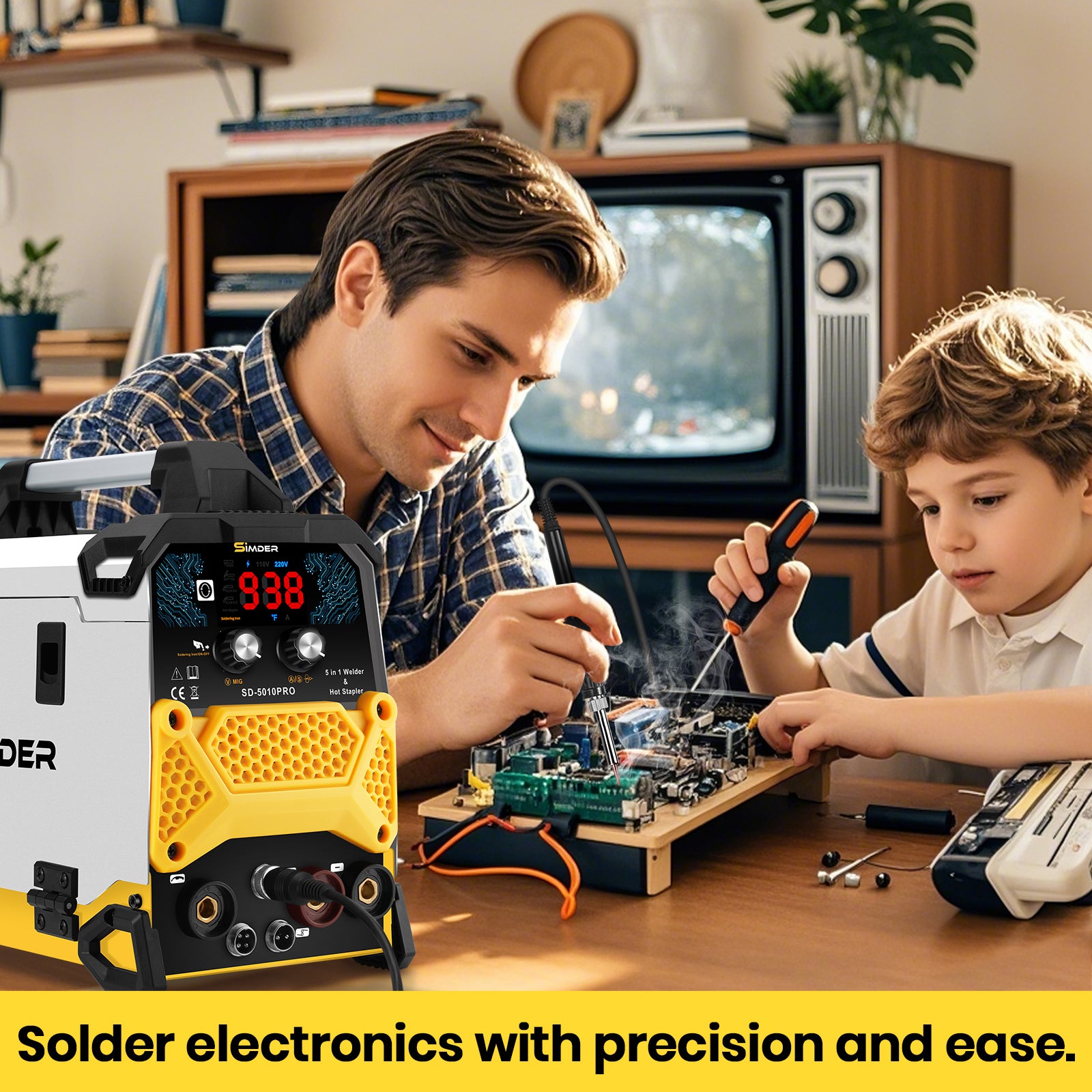 Australia SSimder SD 5010 PRO 5-in-1 Multi-Function Welder with Hot Stapler & Soldering Iron Kit - Perfect for DIY Repairs, Metal Fabrication, and Home Improvement Projects